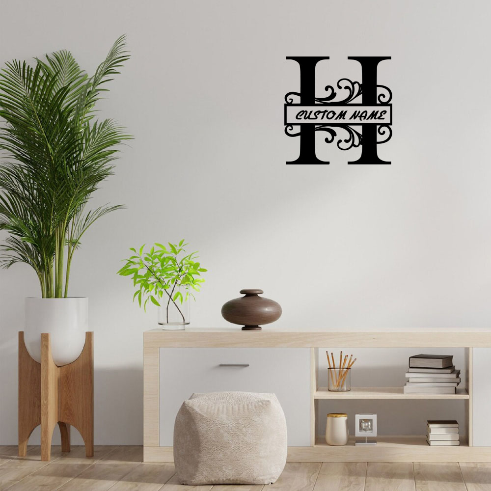 Home Decor Wallpaper - 1PC Uitstekende Letter H Gepersonaliseerde naam