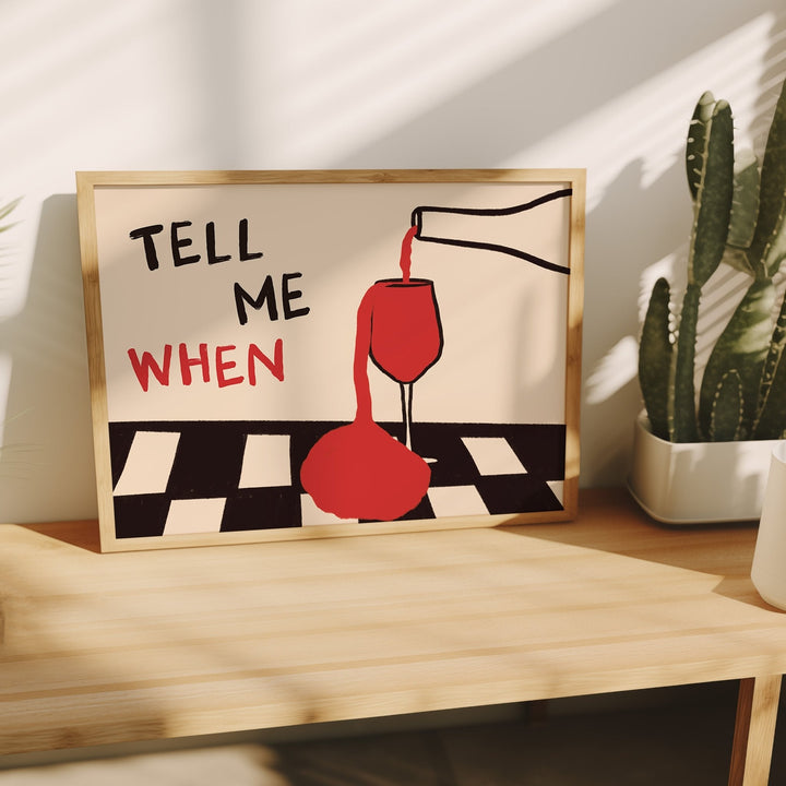 Home Decor Youtube - Vintage Tell Me When Drink Canvas
