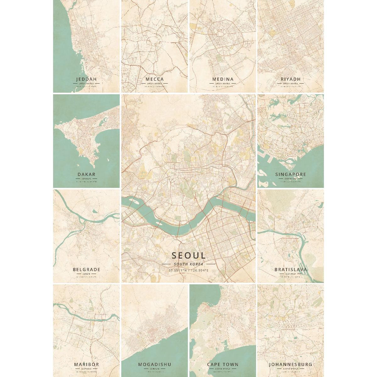 Home Decor Jeddah - Jeddah Saudi Arabië City Map Poster