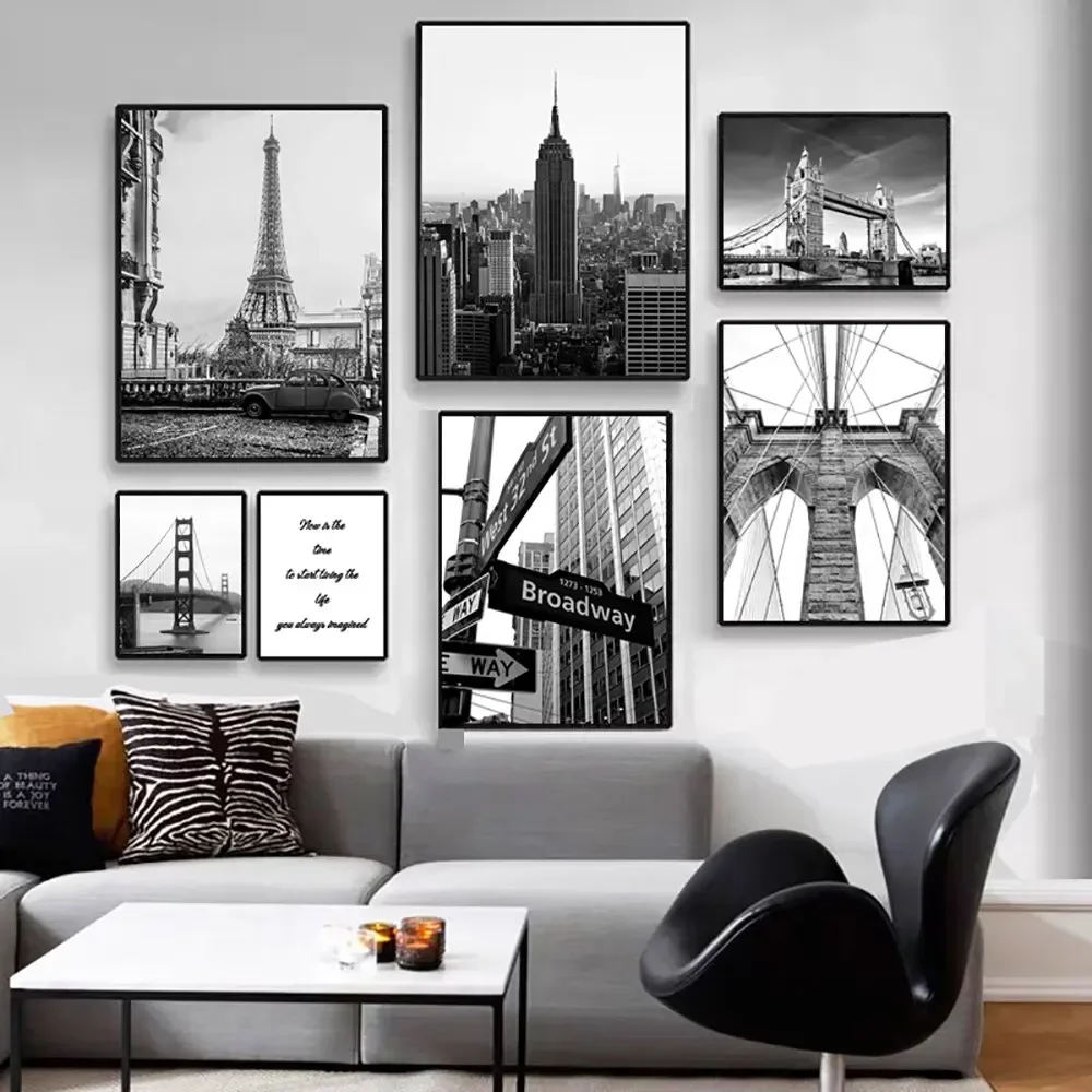 Home Decor New York - Moderne stadsbezienswaardigheden New York Londen landschap