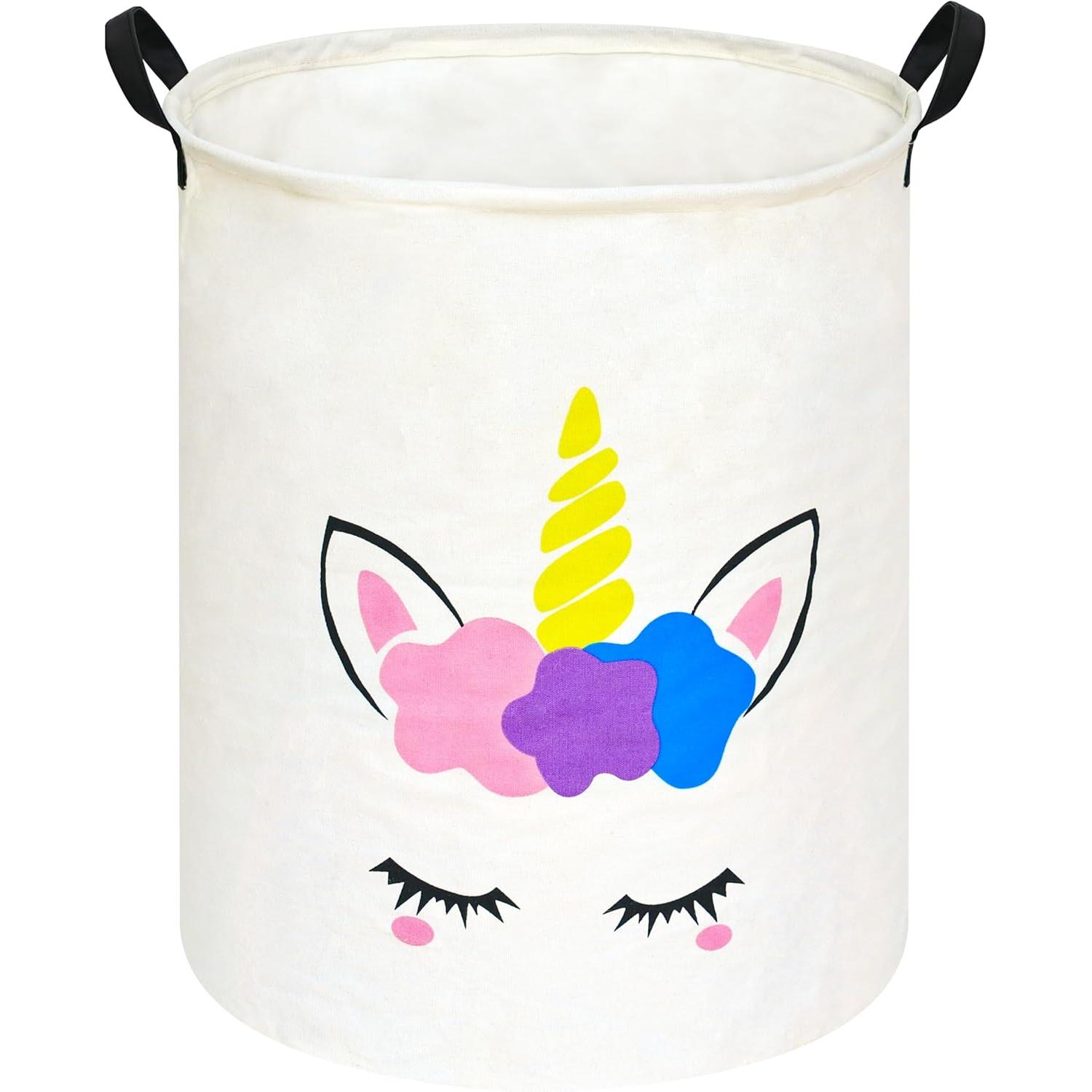 Home Decor Hampers - Eenhoorn Ronde Wasmand Opbergbakken Kinderkamer Wasmand