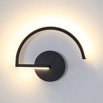 Home Decor Lighting - Moderne Scandinavische LED-wandlamp, minimalistische zwarte geometrische