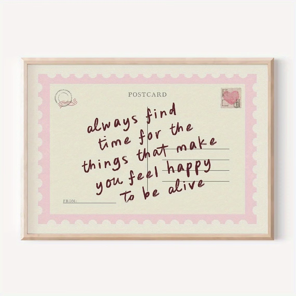 Home Decor Aesthetic - Retro ansichtkaarten die het verminderen van