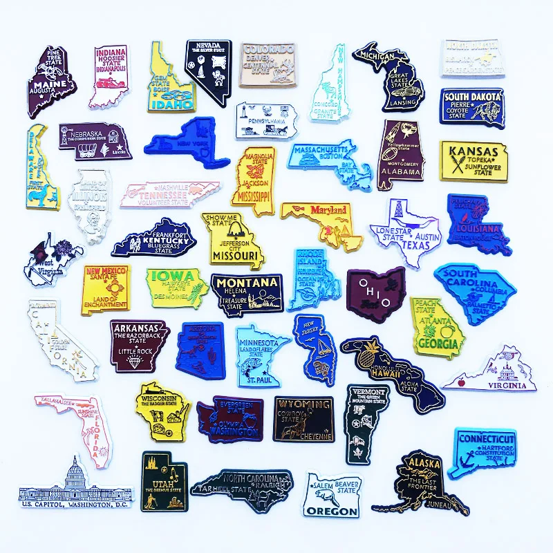 Home Decor New York - Amerikaanse staten koelkastmagneet VS puzzel KAART