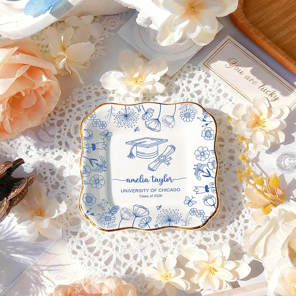 Ceramic Trinket Dish - Gepersonaliseerde bestie foto-sieradenschotel, op maat gemaakte