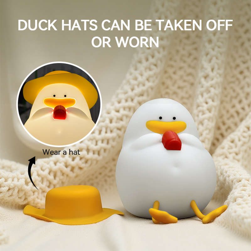 Home Decor Lighting - Happy Duck-nachtlampje, bedlampje met aanraakbediening, oplaadbaar