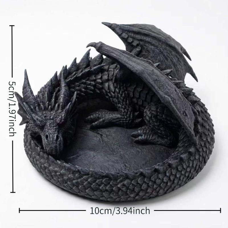 Ceramic Trinket Dish - Creatieve gotische 3D-geprinte drakentray, donkere stijl,