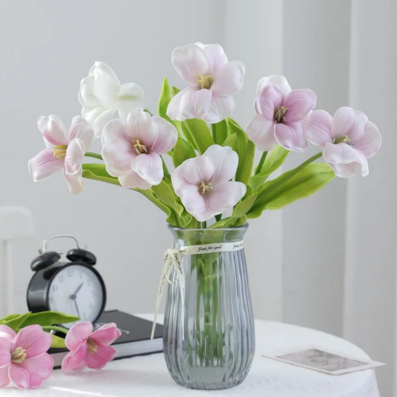 Home Decor Tulip - 12 stuks openende kunsttulpen voor decoratie