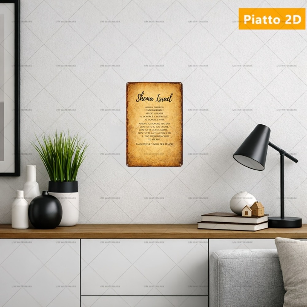 Home Decor Room - CIFBUY Hebreeuwse Schrift Aluminium Wanddecoratie 8x8