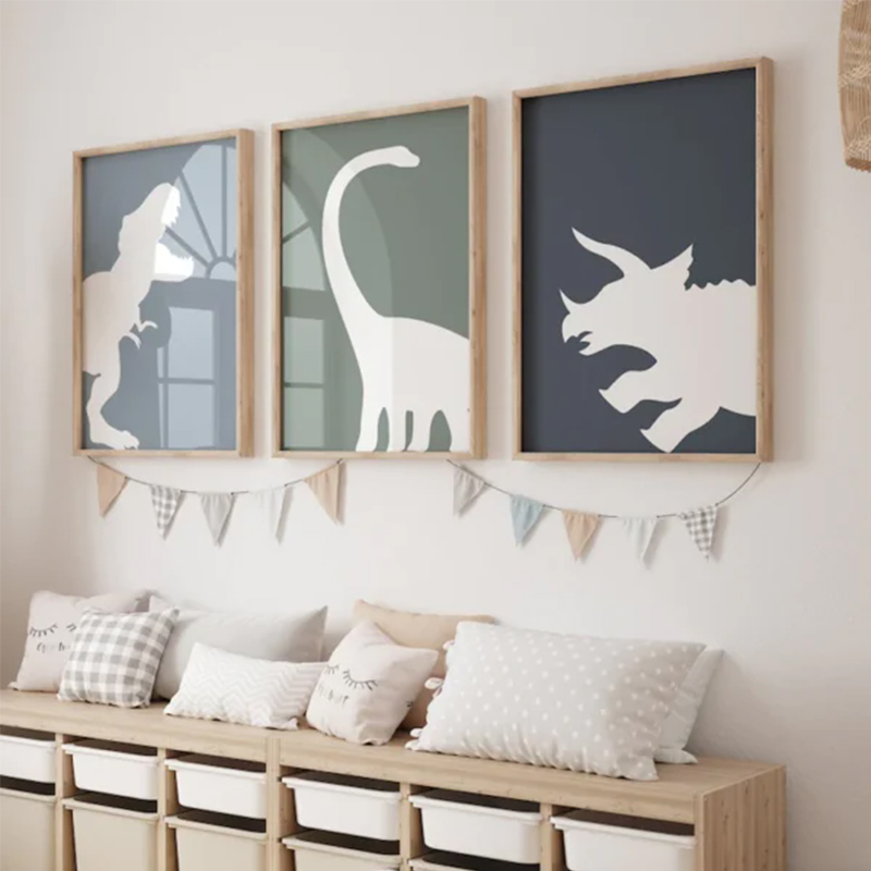 Home Decor Interior - Woondecoratie Tyrannosaurus Rex Poster Canvas Schilderij