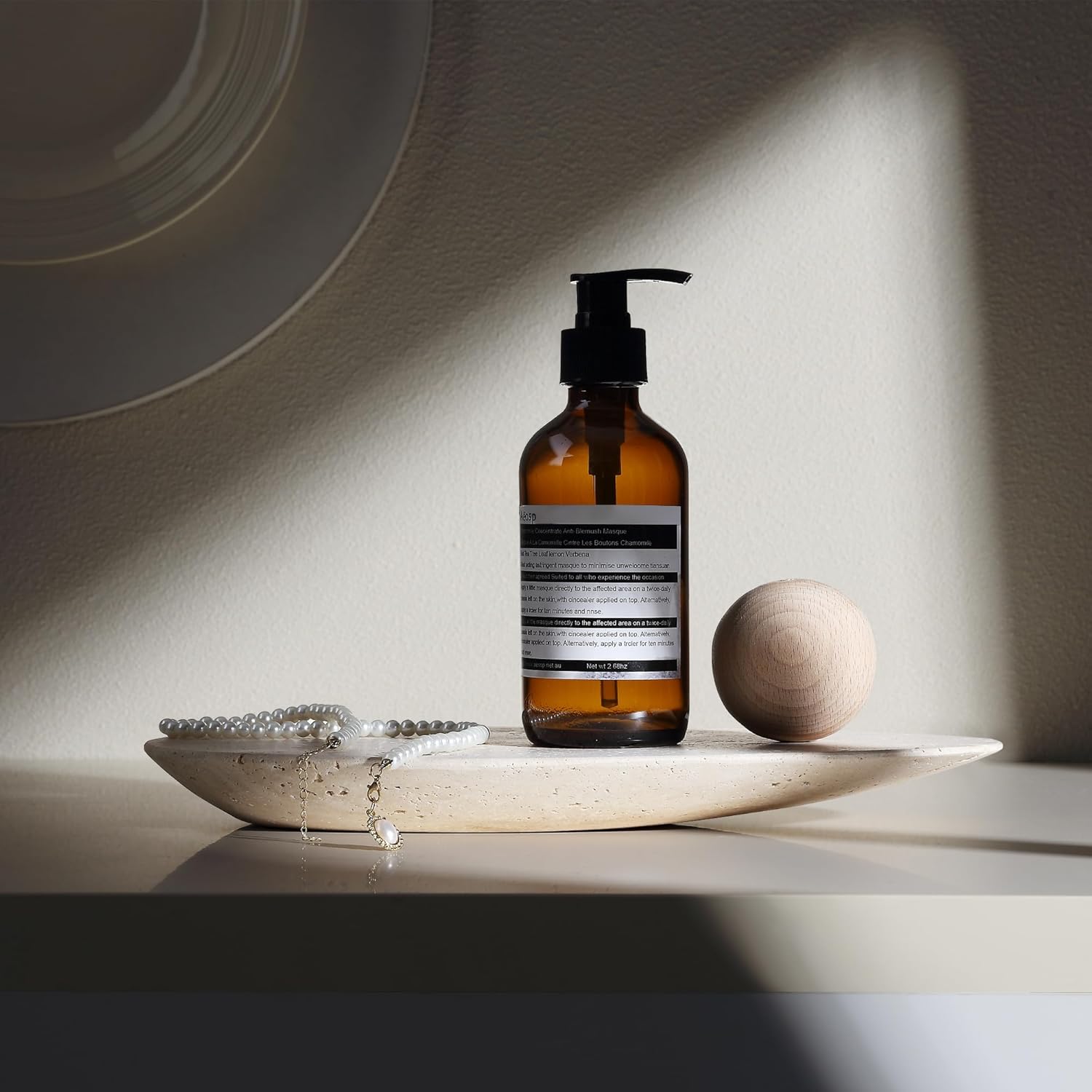 Vanity Home Decor - Travertijn dienblad voor badkamerblad en thuisdecoratie,