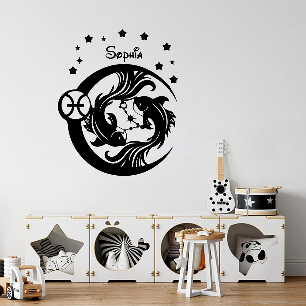 Home Decor Wallpaper - 1PC Diy Vissen Aangepaste Tekst Sticker
