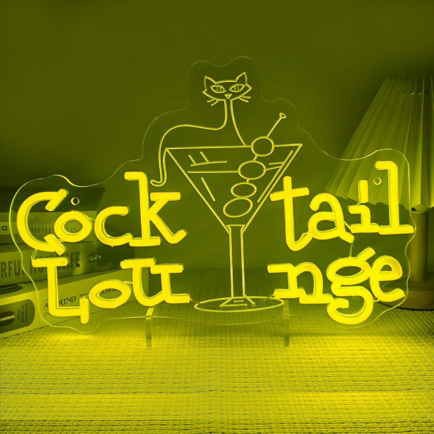 Home Decor Aesthetic - Cocktail Lounge Neonbord Dimbare LED Verlichting