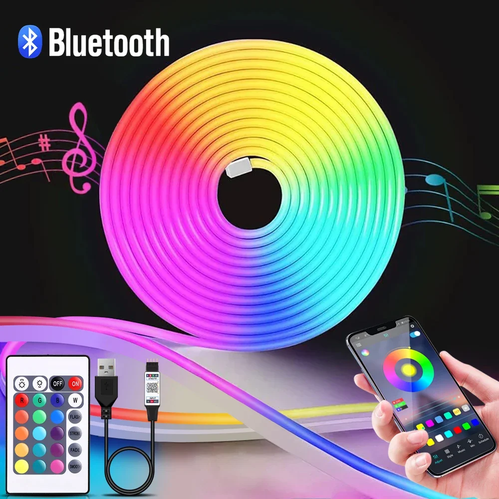 Home Decor Lighting - 1-5m RGB LED Neon Strip Licht