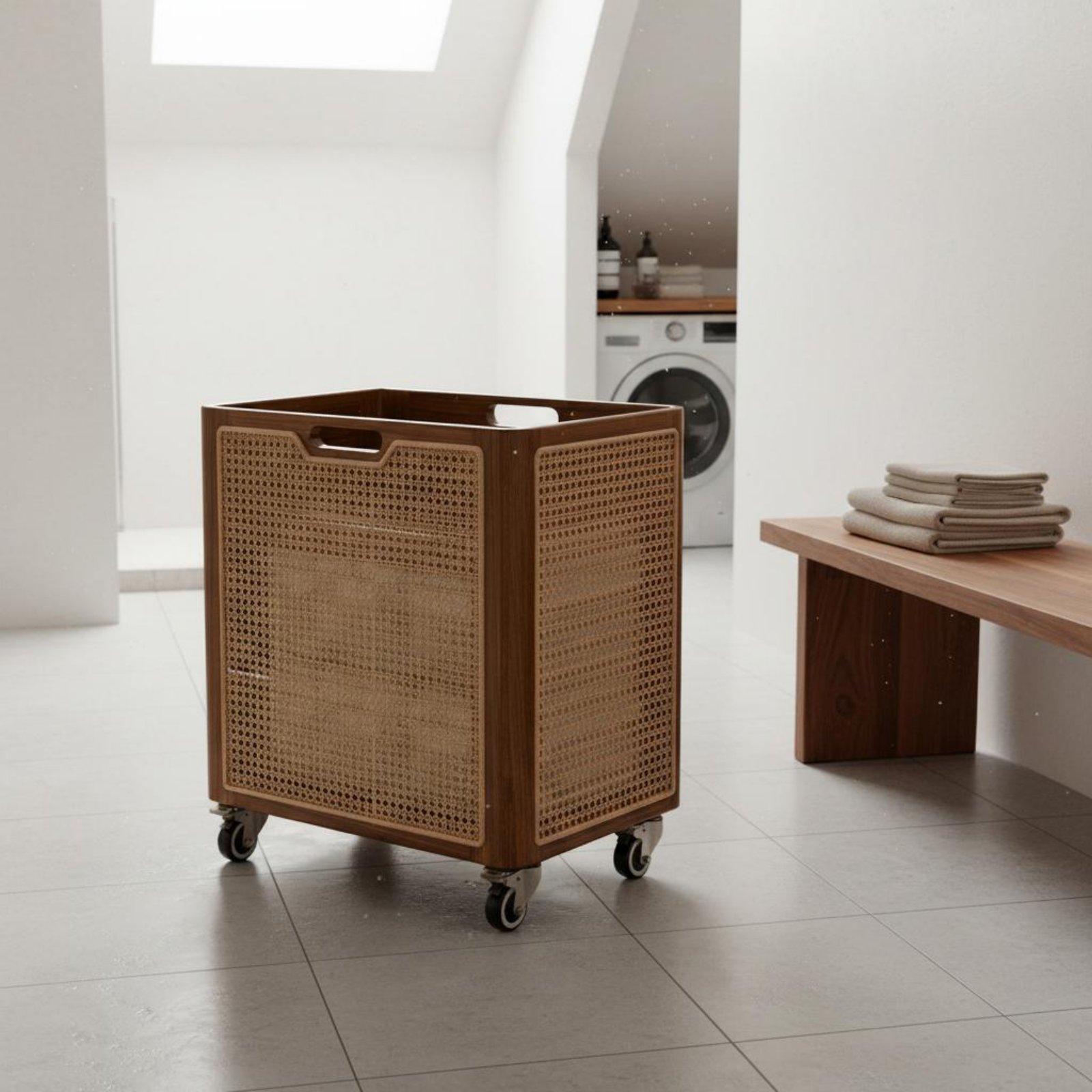 Houten wasmand decoratief boho - Home Decor Hampers recensie en prijs