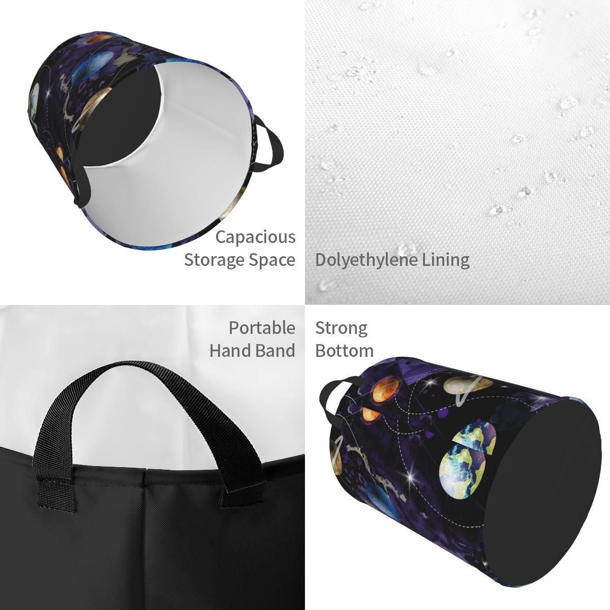 Het universum ronde wasmand op - Home Decor Hampers recensie en prijs