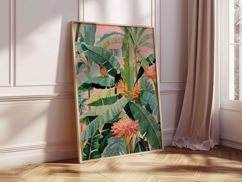 1pc Retro Tropische Canvas Pos - Home Decor Youtube recensie en prijs