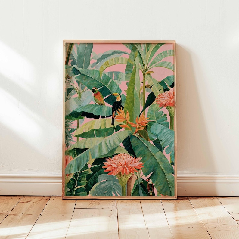 1pc Retro Tropische Canvas Pos - Home Decor Youtube recensie en prijs