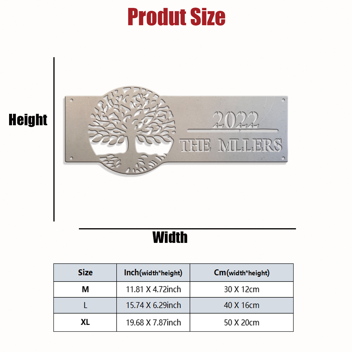 1pc Custom Lifetree Style Meta - Home Decor For Wedding recensie en prijs