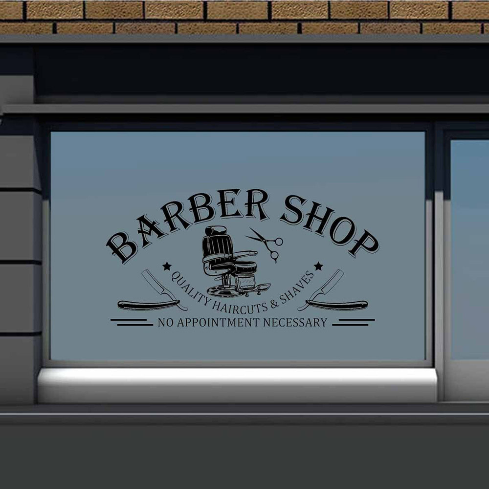 Barbershop Window Wall Art Sti - Home Decor Vinyl Flooring recensie en prijs