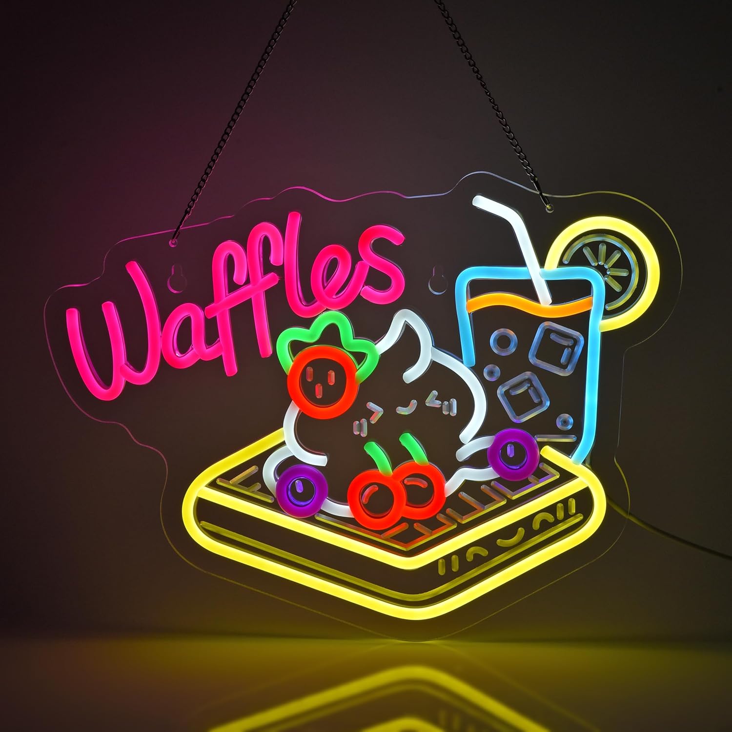 Wafels Neon Sign USB LED Neon  - Home Decor Retail Stores recensie en prijs