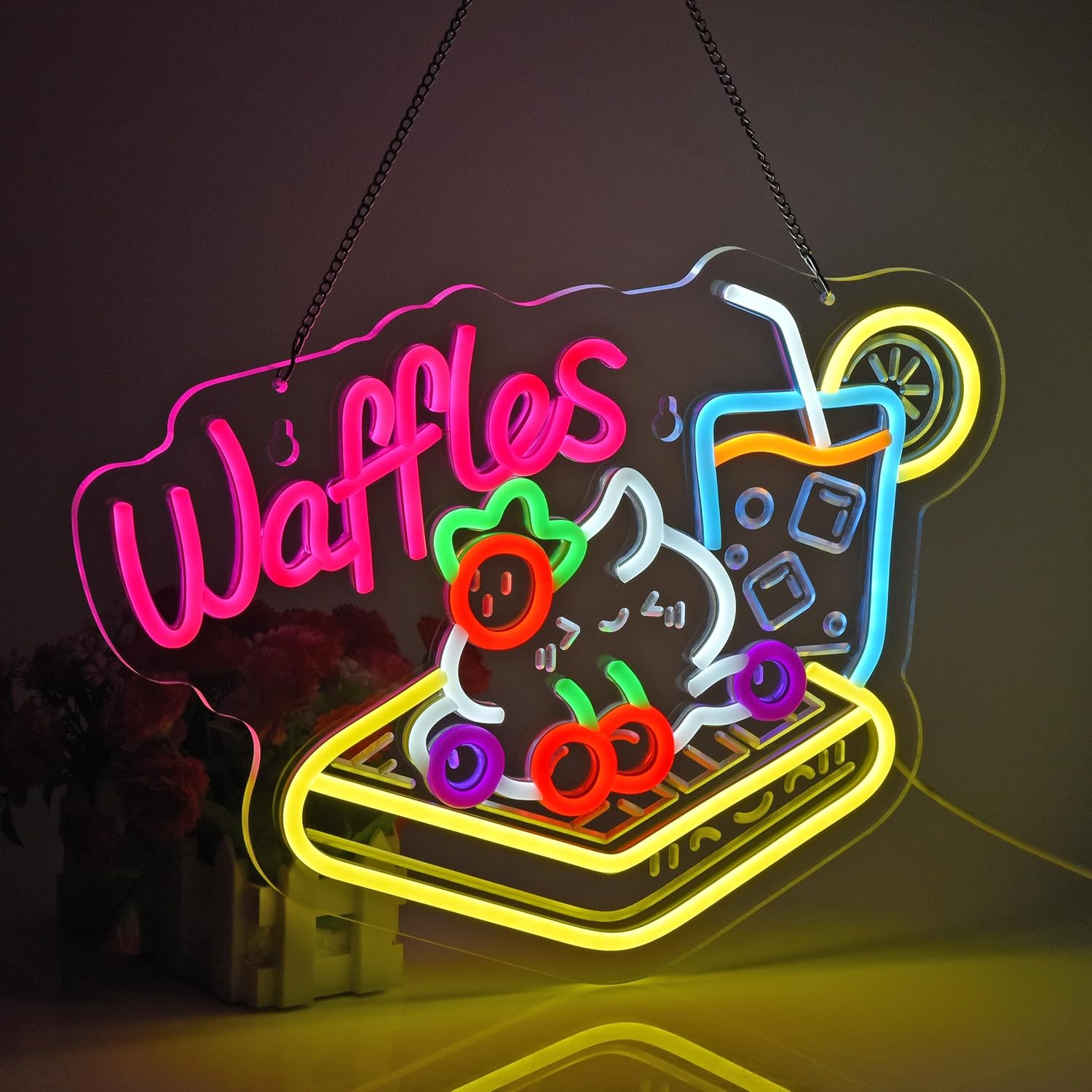 Wafels Neon Sign USB LED Neon  - Home Decor Retail Stores recensie en prijs