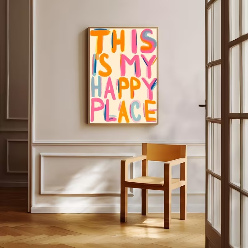 Moderne 'Dit is mijn gelukkige - Home Decor Aesthetic recensie en prijs