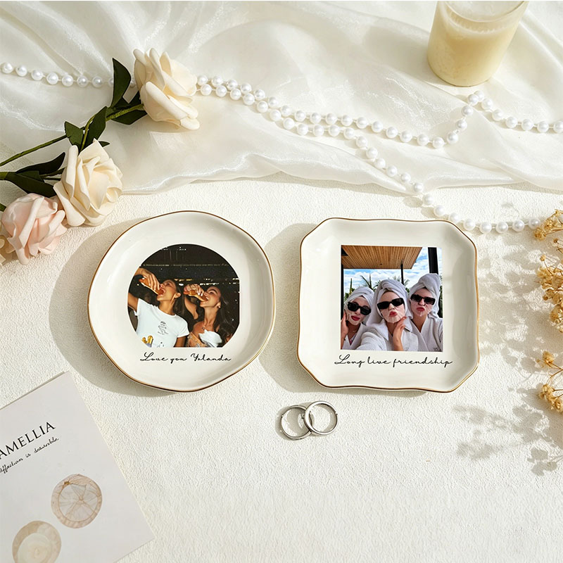 Gepersonaliseerde Bestie foto- - Ceramic Trinket Dish recensie en prijs