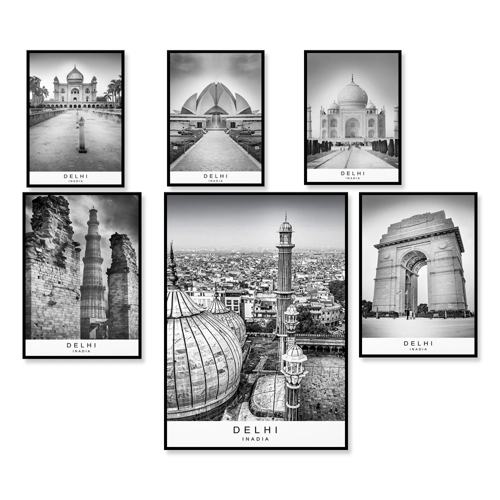 Delhi stad afdrukken foto post - Home Decor Delhi recensie en prijs