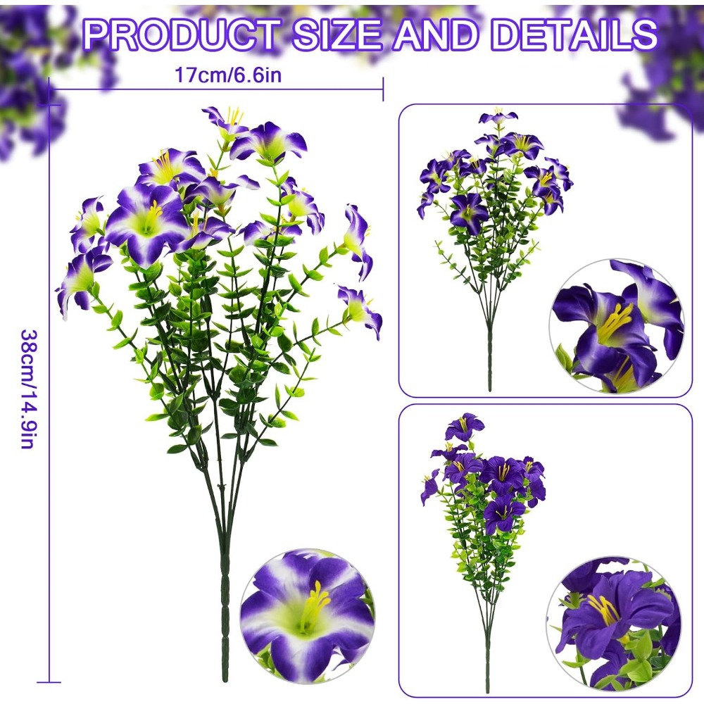Zijdezachte paarse petunia's m - Home Decor Tulip recensie en prijs