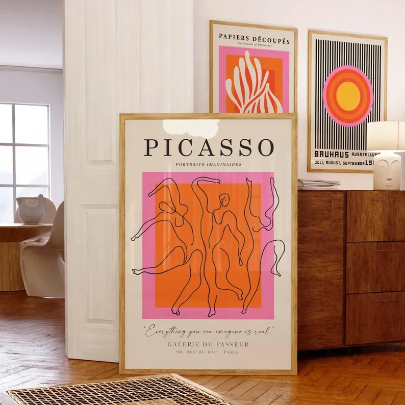 3pcsModern Oranje Bauhaus En P - Home Decor Aesthetic recensie en prijs