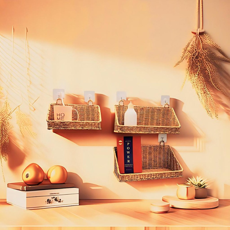 Geweven rotan hangende opbergm - Home Decor Hampers recensie en prijs