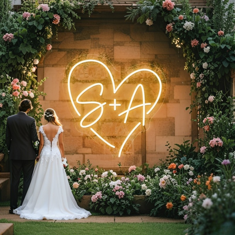 Aangepaste initialen hart LED  - Home Decor For Wedding recensie en prijs