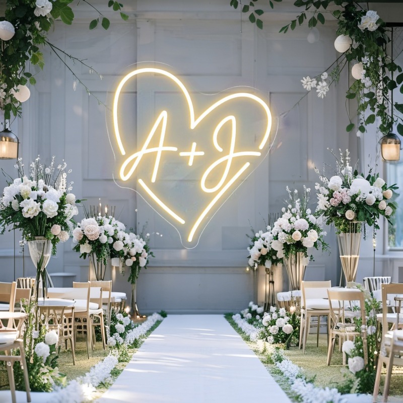 Aangepaste initialen hart LED  - Home Decor For Wedding recensie en prijs