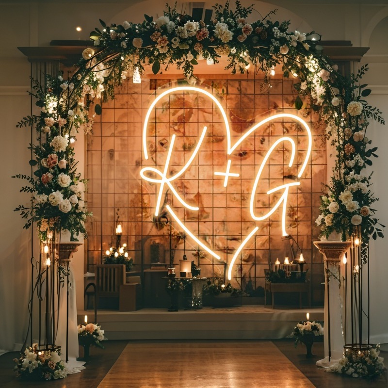 Aangepaste initialen hart LED  - Home Decor For Wedding recensie en prijs