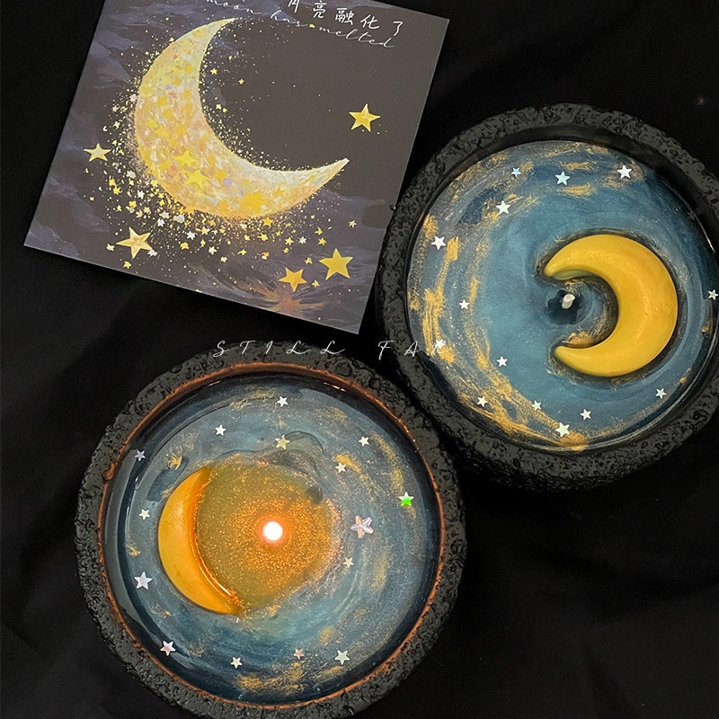 Smeltende Maan Geurende Kaars  - Home Decor Aesthetic recensie en prijs
