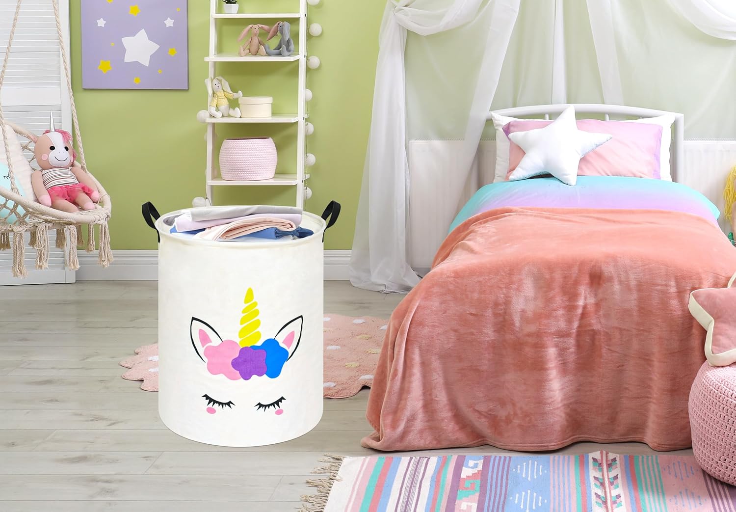 Eenhoorn Ronde Wasmand Opbergb - Home Decor Hampers recensie en prijs