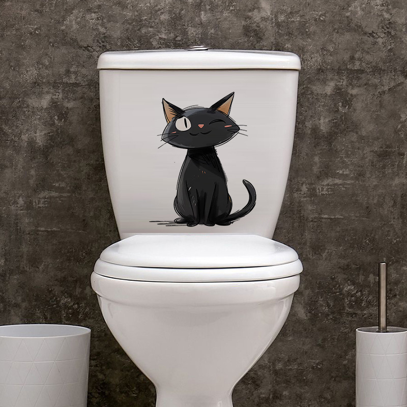 Cartoon zwarte katten muurstic - Home Decor Vinyl Flooring recensie en prijs