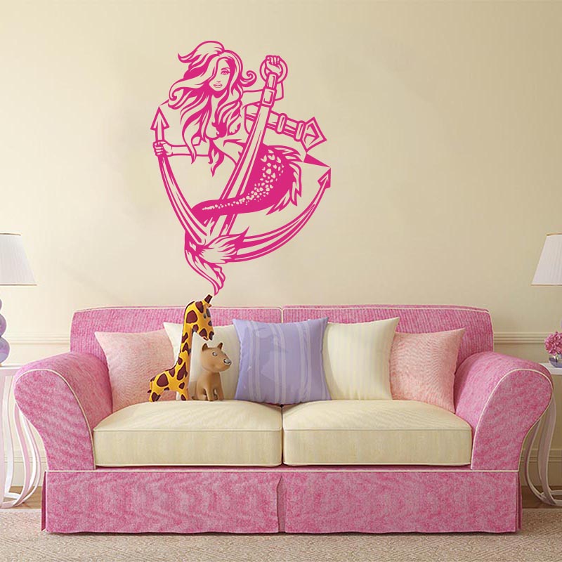Sexy zeemeermin meisje dame an - Home Decor Vinyl Flooring recensie en prijs