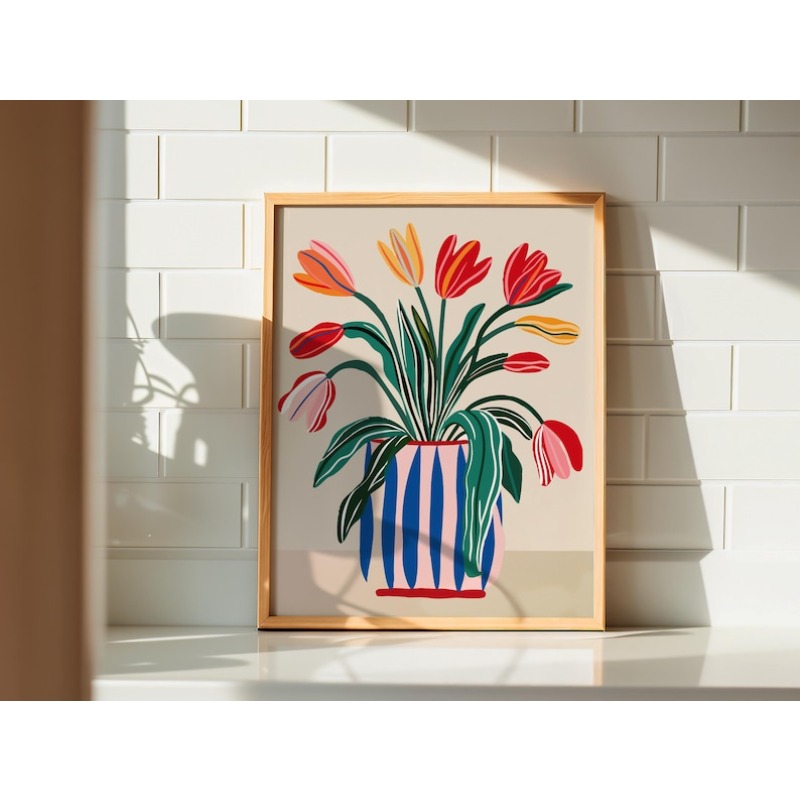 2 stuks tulpbloemen canvas kun - Home Decor Tulip recensie en prijs