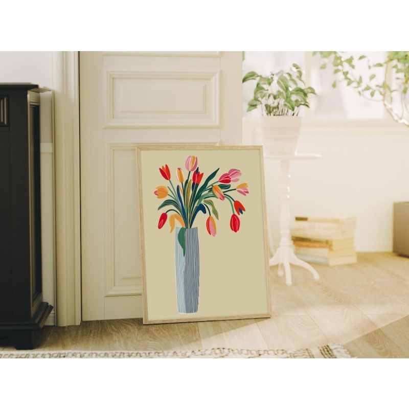 2 stuks tulpbloemen canvas kun - Home Decor Tulip recensie en prijs
