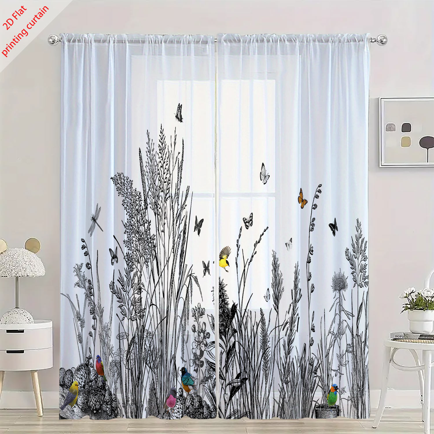 Plantenbedrukt transparant sch - Home Decor Youtube recensie en prijs
