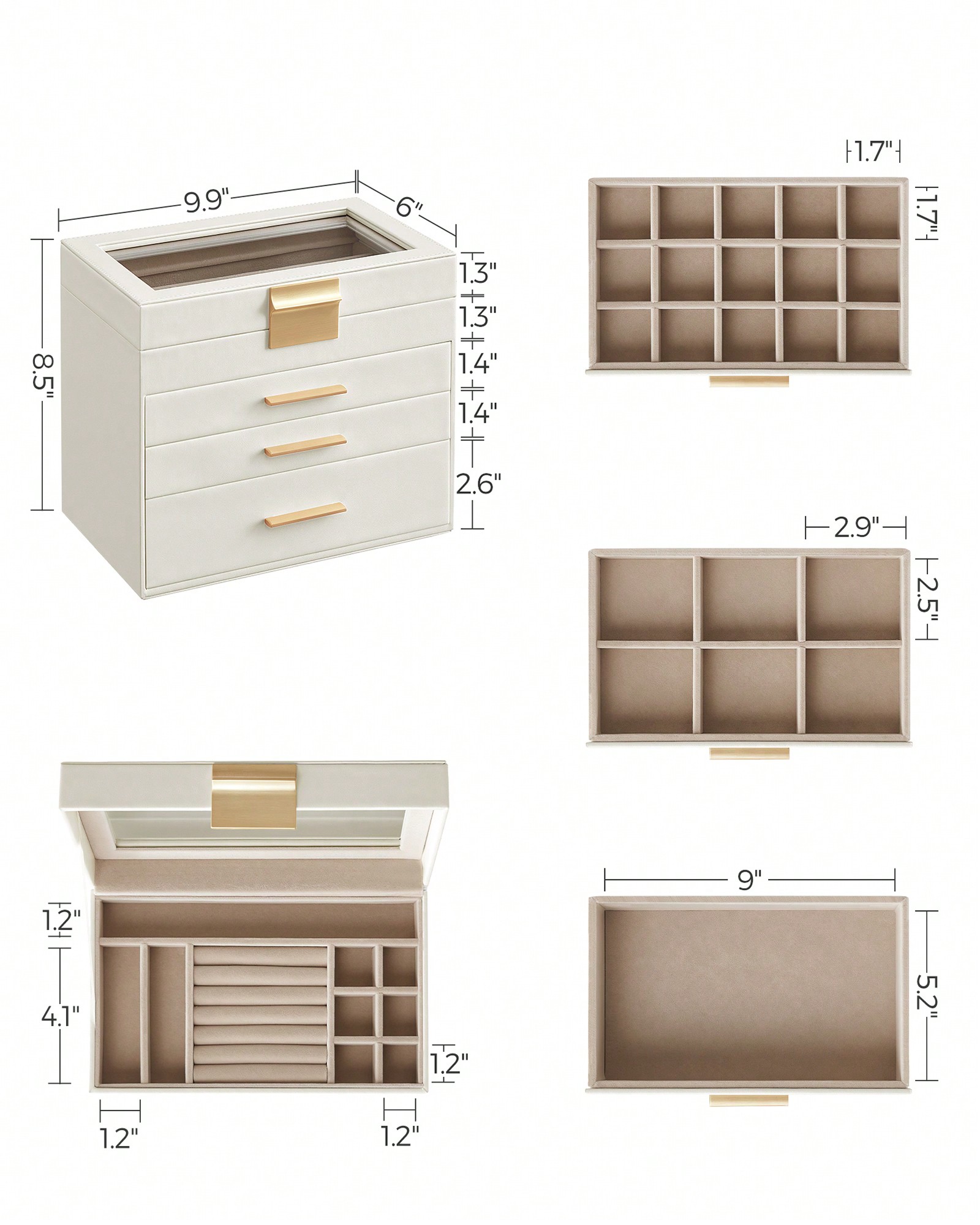 4-laags sieradenorganizer met  - Vanity Home Decor recensie en prijs
