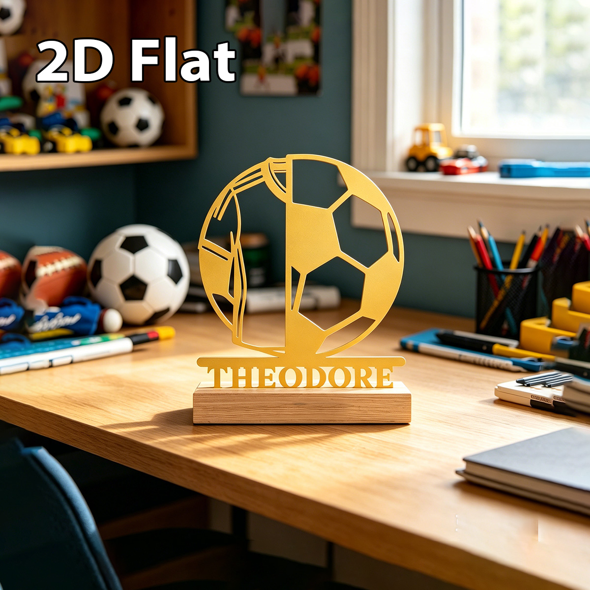 1Pc Csutom Voetbal Houten Basi - Home Decor For Wedding recensie en prijs