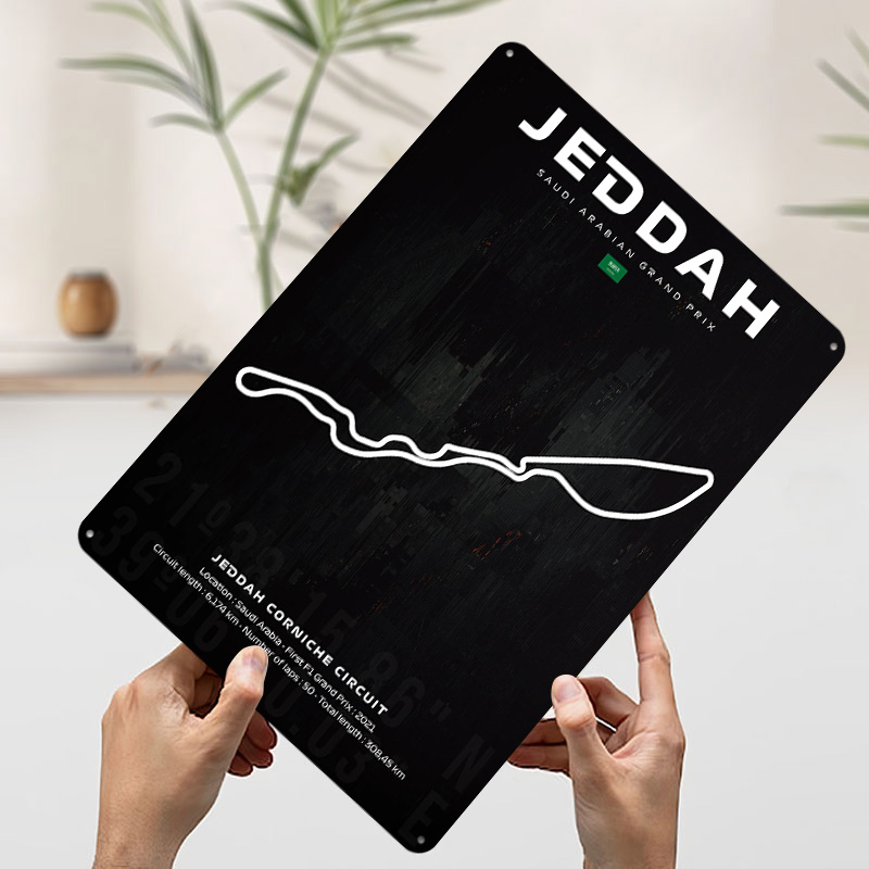 Jeddah Circuit Map Poster Aang - Home Decor Jeddah recensie en prijs