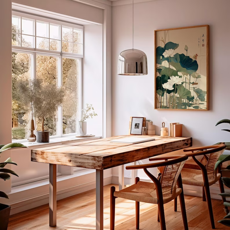 Retro Japanse Lotus Bloem Wall - Home Decor Japanese recensie en prijs