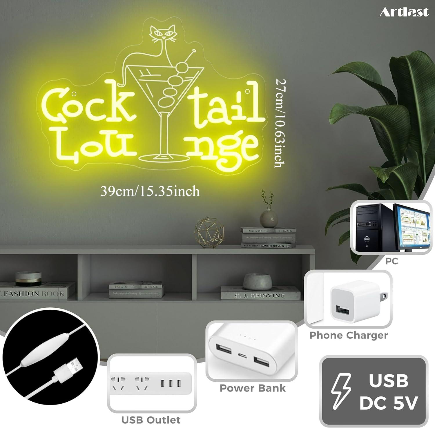 Cocktail Lounge Neonbord Dimba - Home Decor Aesthetic recensie en prijs